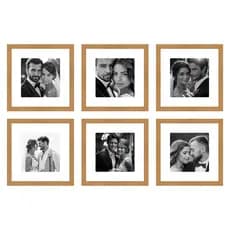 Kit 6 Quadros Decorativos Personalizados Foto Moldura Vidro