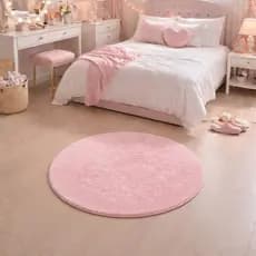 Tapete Sala Milano Soft Rosa Infantil Menina Antiderrapante