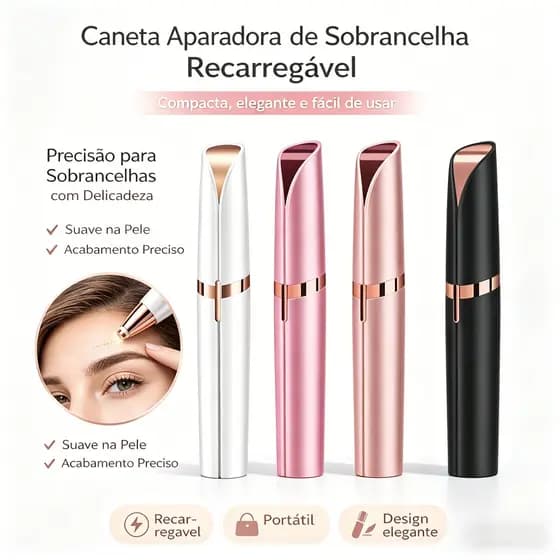 Depilador de Sobrancelha Elétrico Recarregável USB Feminino Aparador Facial Portátil Indolor