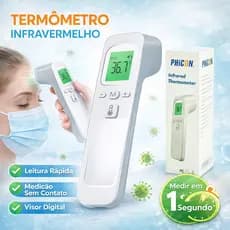 Termômetro Digital Infravermelho Sem Contato – Medição Precisa para Bebês e Adultos LCD/ Pratico