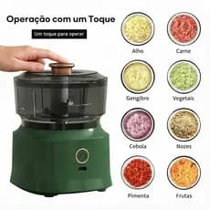 Mini Processador de Alimentos Elétrico Triturador de Carne Alho Cebola Legumes Picador Cozinha Portátil 350ML