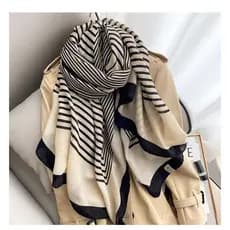 Lenço Estampado Feminino Grande 90x180cm Toque Algodão Para Praia Saída de Banho Proteção Solar Cachecol Inverno