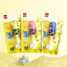 MOMODENT Dinosaur Theme Escova de dentes infantil cerdas macias Silicone antiderrapante