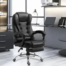 Cadeira de escritório reclinável de luxo HEROI | 120°Grande angular confortável | Almofada respirável de couro duplo | P