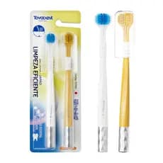 Conjunto de escova de dentes ToyaDent - cerdas de 0.15 mm e limpeza 3D, traz sorriso fresco