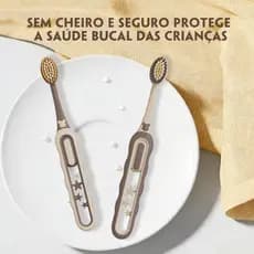 Escova de dentes infantil MOMODENT com proteção de gengivas (3-8 anos) | 4000 + 0.12 mm cerdas passo antiderrapante alça