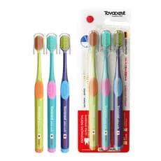 TOYADENT Escova dentes  ultra macia, 5500+ pêlos de escova, 3/6 suportes, 6 cores