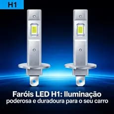 2pçs Lâmpada LED Alto Brilho H1 6500K 12V 55W Modelo Universal 16 Chips CSP