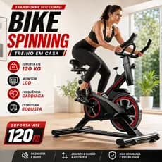 Bicicleta Bike Ergometrica Spinning Academia Fitness Profissional 120kg