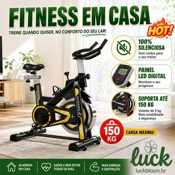 Bicicleta Bike Ergometrica Spinning Academia Fitness Profissional 150kg Para Fitness Profissional e Treino Esportivo