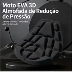 Almofada Assento Respiravel 3D Ergonômica Para Moto Antiderrapante Com Proteção Solar Alivio Costas
