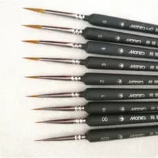 Kit 6 Pinceis Traços Finos Pintura Em Tela Aquarela Modelismo