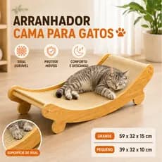 Cama De Gato Sisal Arranhador Em Curvo 60x32x15 / 40x32x10
