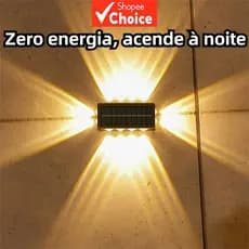 Luminária Solar Sensor Movimento Parede 6/8/10/12 LEDs Impermeável Econômica Fácil Instalar