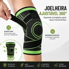 Joelheiras 360° Ajustável | Compressão, Suporte e Alívio para Joelho Esportivo