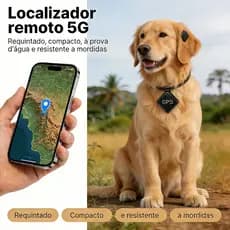 Rastreador Pet GPS Localizador em Tempo Real Longa Duração Impermeável para Cães e Gatos