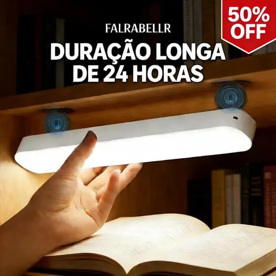 Luz Noturna LED Recarregavel Magnética 28CM Magnética para Ambiente Quarto Escritorio