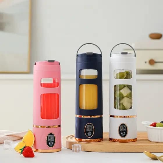 Liquidificador Portátil Recarregável Lâmina de 10 Folhas 450ml-1300mAh