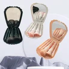 Conjunto de pincéis de maquiagem portátil de 5 peças com espelho