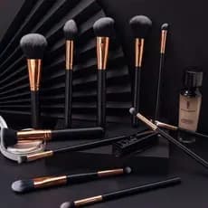 Conjunto de 10 pincéis cosméticos Pincel profissional para retoque de contorno