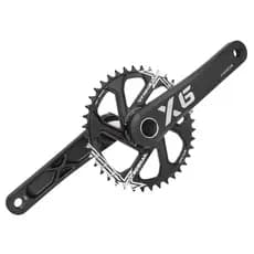 Pedivela integrado de liga de alumínio para bicicleta de montanha x6jiakun com dentes retos 32-40T, eixo pedaleiro oco C