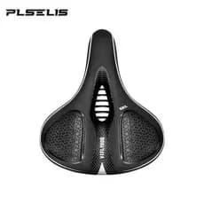 Almofada de assento para bicicleta com absorção de impacto, Plselis Li, respirável, espessada e alargada, para bicicleta