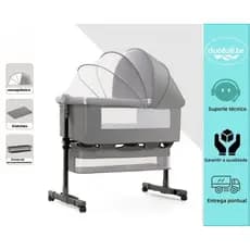 Berço De Balanço Bebês Colchão Mosquiteiro Cesto de Armazenamento Até 50kg Ergonômico Tubo De Ferro Poliéster