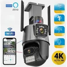 Câmera De Segurança Externa Com Lente Dupla , Resolução 4K 6MP E Sirene . Compatível Yoosee