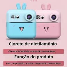 Câmera De Impressão Instantânea Para Crianças Vídeo Fotografia Digital Fotográfica Toy Mini Impressora Térmica Boy Girls