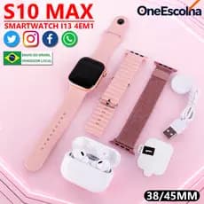 2026 Smartwatch Original WATCH10+ 4 em 1 com Fone Bluetooth, Chamada, Medidor de Pressão e Resistente à Água