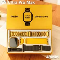 2025 G9 Ultra Pro Gold Wireless Smartwatch Bluetooth Chamada Homens Mulheres Série Esportiva PK HK9PRO/HK8PROMAX