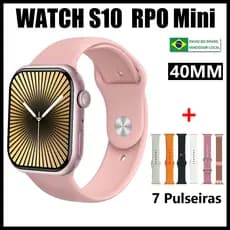 2026 Novo Smartwatch S10 Mini 7 em 1 com Chamada Bluetooth e Calculadora Lembrete de mensagem