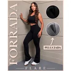 ⚡CALÇA LEGGING FLARE BAILARINA FORRADA , PELUCIADA, GROSSA IDEAL PARA INVERNO⚡cintura alta super confortável.