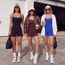 Kit 3 Macaquinho Fitness Alcinha Zero Transparência Feminino Academia Treino