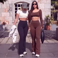 Calça Flare Legging Fitness Feminina Boca de Sino Bailarina Zero Transparência Cós Alto