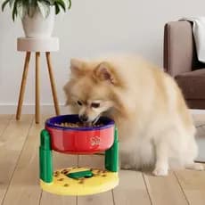 Comedouro Elevado Para Cão e Gato Com Ventosa Antiderrapante 3 Niveis De Altura Resistente