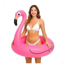 Boia Flamingo Grande Adulto Criança Piscina Inflável 90cm