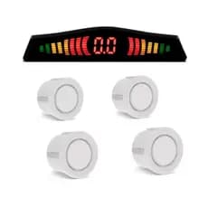 Sensor Estacionamento 4 Sensores Ré 22mm Display Led Cor Branco