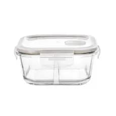 Pote Hermético 520Ml De Vidro Borossilicato Com Tampa E Divisória - Dynasty