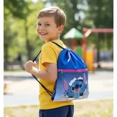 Mochila Saco Stitch Infantil Juvenil Escolar Academia Bolsa Estampa Personagem Disney Unissex