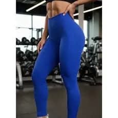 Calça Legging Canelada Sem Costura Cintura Alta Modeladora Fitness Feminina Zero Transparente