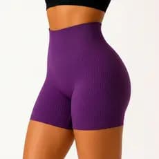 Short legging canelado yoga treino fitness corrida confortável ginastica