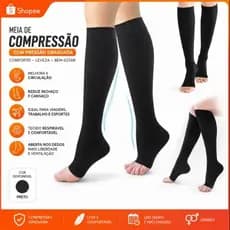 Meia 3/4 Alta Compressão 20-30mmhg - Sem Ziper - Unisex