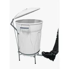 LIXEIRA CESTO REDONDO 100 LITROS COM TAMPA E PEDAL METÁLICO
