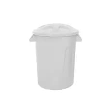 CESTO DE LIXO REDONDO COM TAMPA 60 LITROS - IDEAL PARA ARMAZENAMENTO - ROUPAS E RESÍDUOS