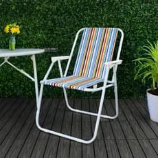 Cadeira De Praia Piscina Dobrável Tecido Confortável Leve Resistente multiuso