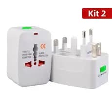 Adaptador para Tomada Universal Internacional Eua e Europa Bivolt Home Office