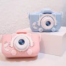 Mini Câmera Infantil Mini Recarregável Com Capa Video Jogos Fotos