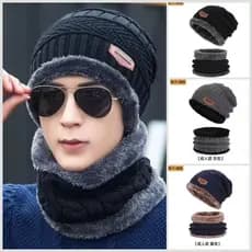 MODA Frio Touca Gorro  Luva Cachecol Meia  Térmica Inverno Quentinho Unissex Kit