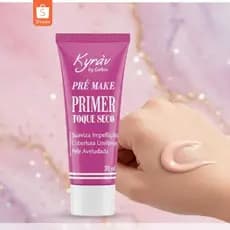 Primer Pré Make Toque Seco - Suaviza Imperfeições Cobertura Uniforme Pele Aveludada - Kyrav